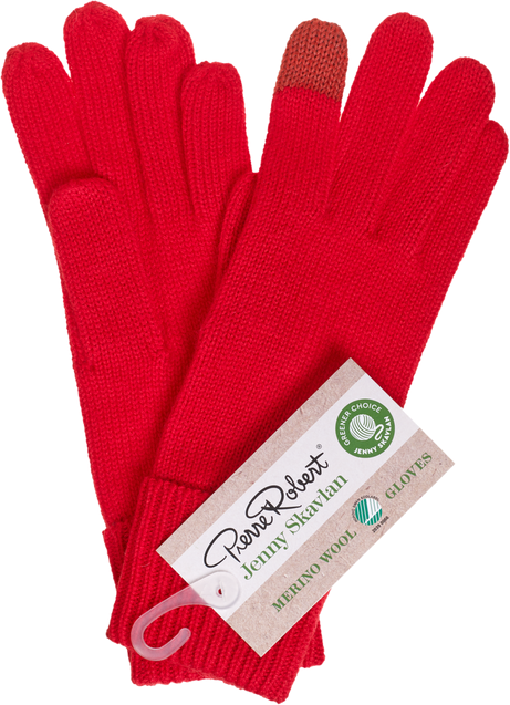Wool Gloves - Red - Pierre Robert x Jenny Skavlan - Tilbehør - VILLOID.no