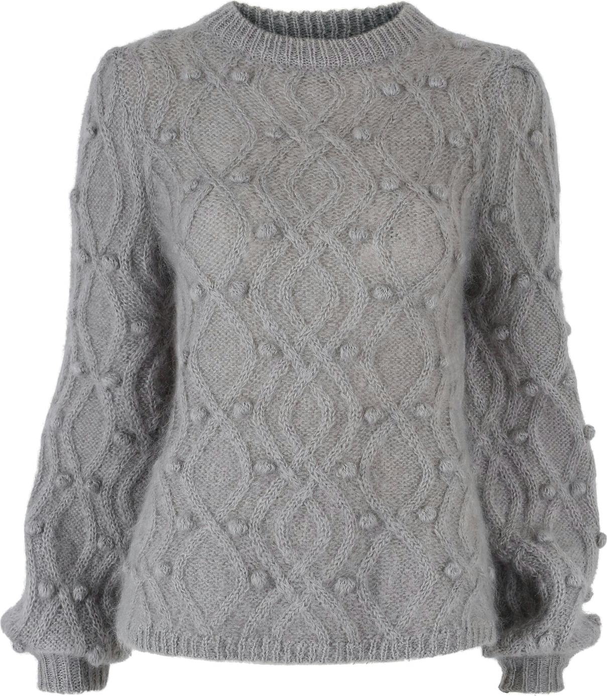 Andrea Chunky Knit Sweater - Grey - Ella & il - Gensere - VILLOID.no